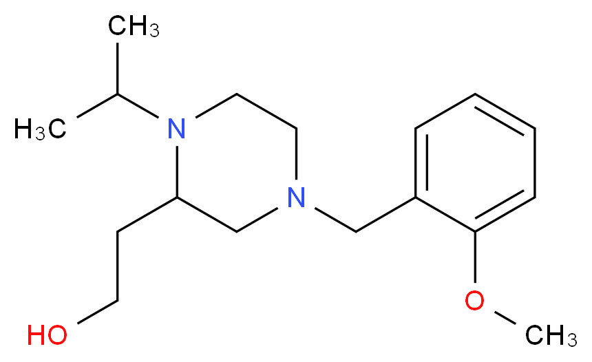 2-[1-isopropyl-4-(2-methoxybenzyl)-2-piperazinyl]ethanol_分子结构_CAS_)
