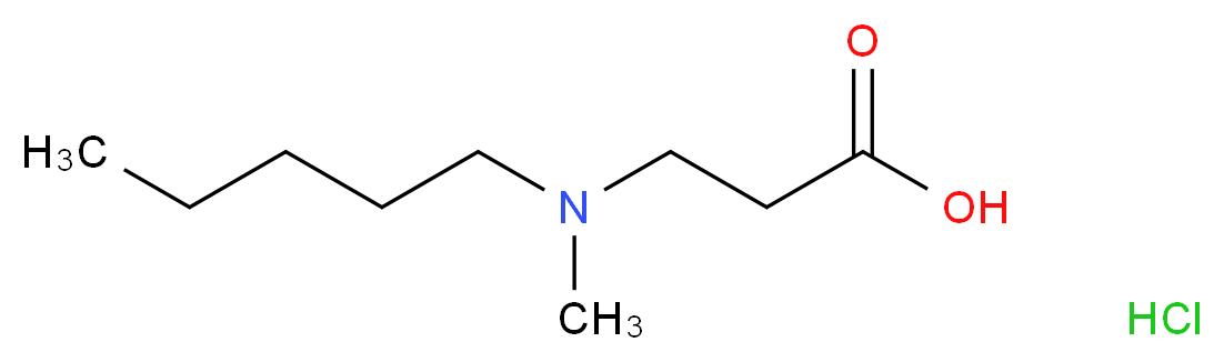 3-[methyl(pentyl)amino]propanoic acid hydrochloride_分子结构_CAS_625120-81-2