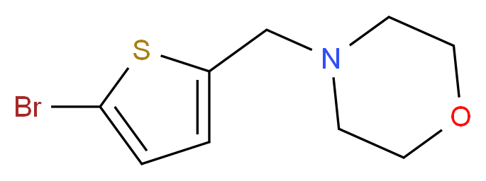 5-Bromo-2-(morpholin-4-ylmethyl)thiophene_分子结构_CAS_364793-76-0)