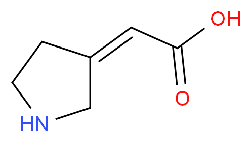 2-(3-Pyrrolidinylidene)acetic acid_分子结构_CAS_)