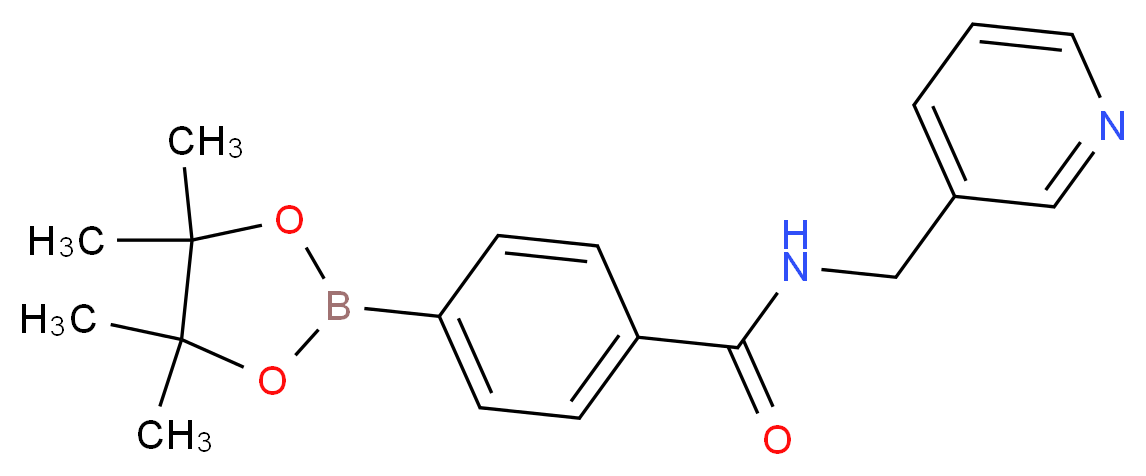 N-PYRIDIN-3-YLMETHYL-4-(4,4,5,5-TETRAMETHYL-[1,3,2]DIOXABOROLAN-2-YL)-BENZAMIDE_分子结构_CAS_864754-24-5)
