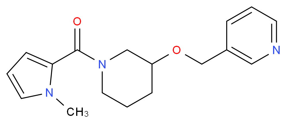 3-[({1-[(1-methyl-1H-pyrrol-2-yl)carbonyl]-3-piperidinyl}oxy)methyl]pyridine_分子结构_CAS_)