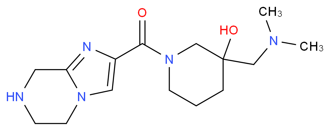 3-[(dimethylamino)methyl]-1-(5,6,7,8-tetrahydroimidazo[1,2-a]pyrazin-2-ylcarbonyl)-3-piperidinol_分子结构_CAS_)