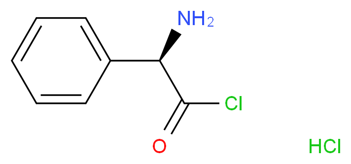 (R)-(-)-2-Phenylglycine chloride hydrochloride_分子结构_CAS_39878-87-0)