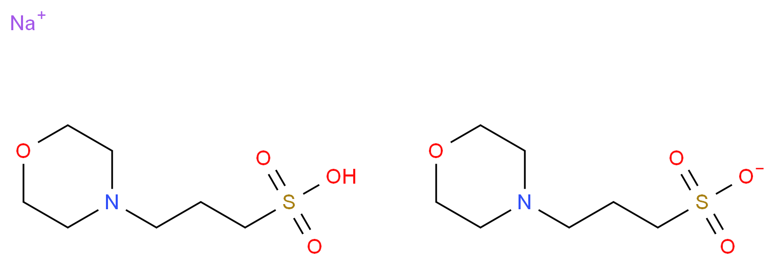 sodium 3-(morpholin-4-yl)propane-1-sulfonic acid 3-(morpholin-4-yl)propane-1-sulfonate_分子结构_CAS_117961-20-3