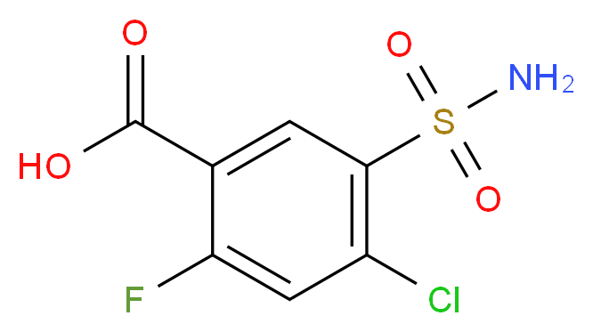 4-chloro-2-fluoro-5-sulfamoylbenzoic acid_分子结构_CAS_4793-22-0