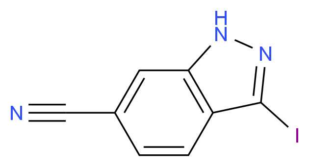 3-iodo-1H-indazole-6-carbonitrile_分子结构_CAS_906000-39-3