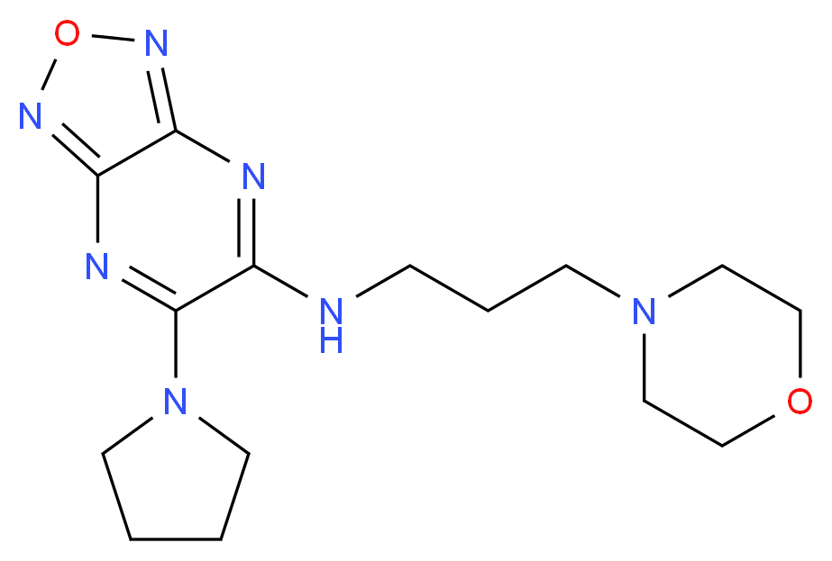 N-[3-(4-morpholinyl)propyl]-6-(1-pyrrolidinyl)[1,2,5]oxadiazolo[3,4-b]pyrazin-5-amine_分子结构_CAS_)