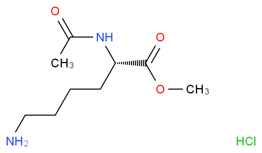 Nα-乙酰基-L-赖氨酸甲酯 盐酸盐_分子结构_CAS_20911-93-7)