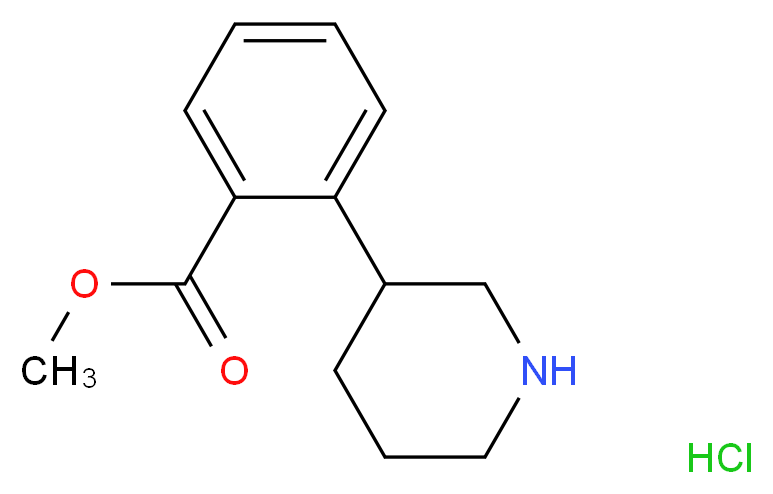 Methyl 2-(3-piperidinyl)benzoate hydrochloride_分子结构_CAS_)