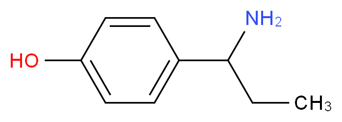 4-(1-aminopropyl)phenol_分子结构_CAS_85068-38-8