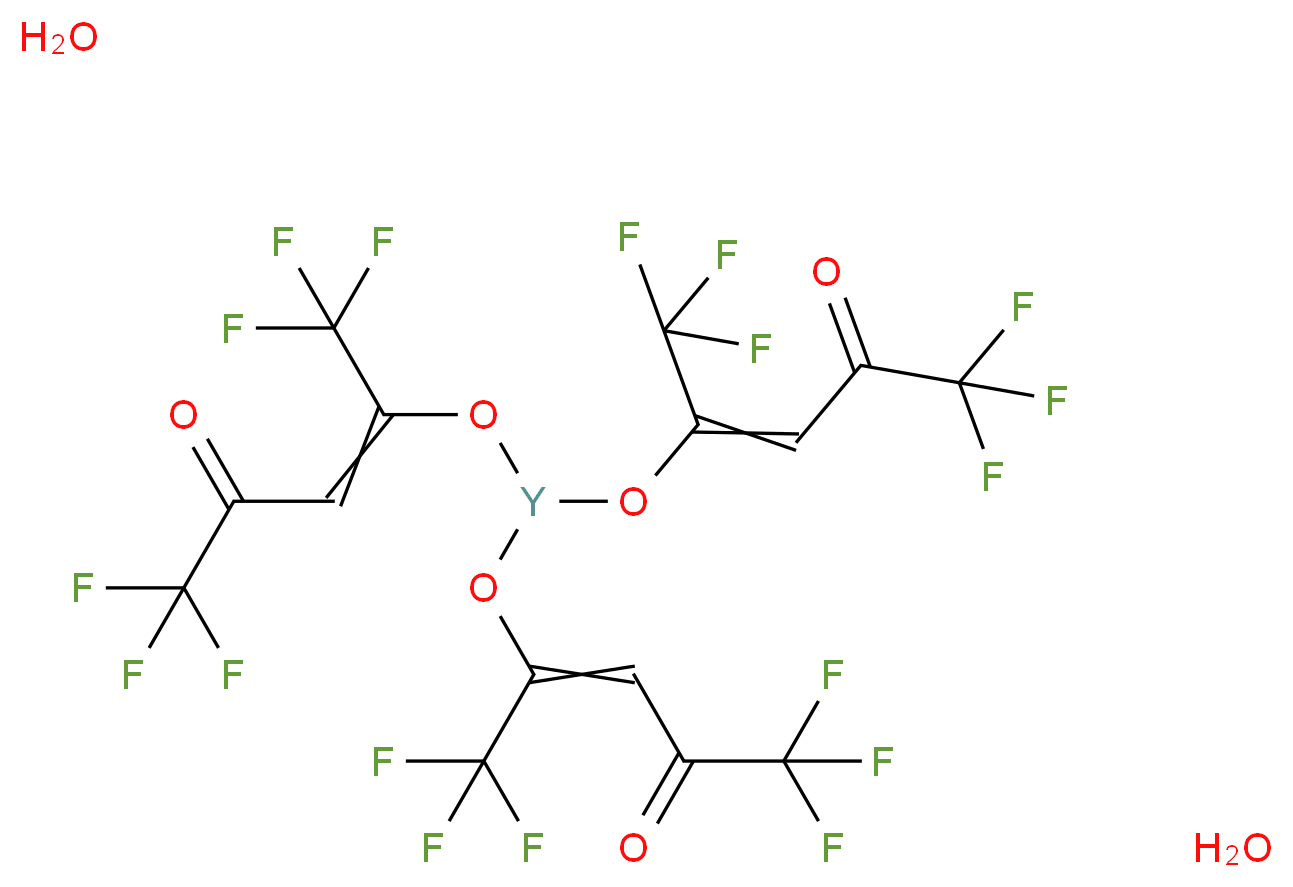 4-({bis[(1,1,1,5,5,5-hexafluoro-4-oxopent-2-en-2-yl)oxy]yttrio}oxy)-1,1,1,5,5,5-hexafluoropent-3-en-2-one dihydrate_分子结构_CAS_33751-70-1