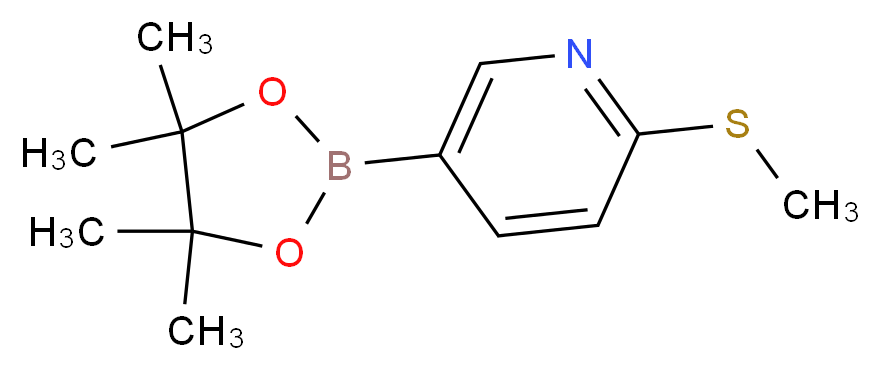 6-(Methylsulfanyl)pyridine-3-boronic acid pinacol ester_分子结构_CAS_849934-89-0)