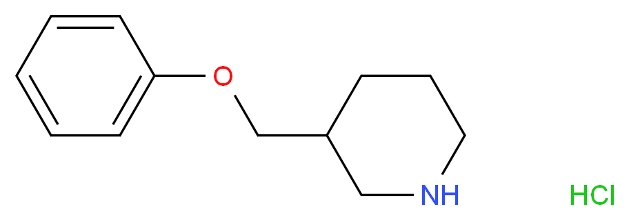 3-(Phenoxymethyl)piperidine hydrochloride_分子结构_CAS_28569-09-7)