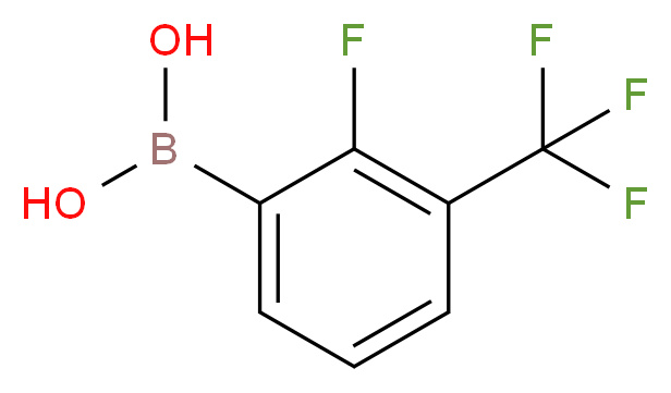 2-Fluoro-3-(trifluoromethyl)phenylboronic acid_分子结构_CAS_157834-21-4)