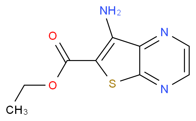 ethyl 7-aminothieno[2,3-b]pyrazine-6-carboxylate_分子结构_CAS_56881-21-1)