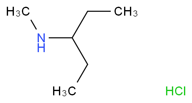 N-(1-ethylpropyl)-N-methylamine hydrochloride_分子结构_CAS_130985-81-8)