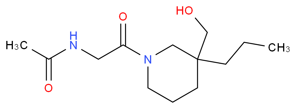 N-{2-[3-(hydroxymethyl)-3-propylpiperidin-1-yl]-2-oxoethyl}acetamide (non-preferred name)_分子结构_CAS_)