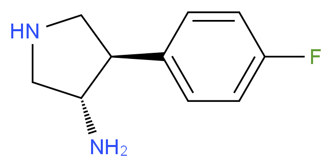 (3S,4R)-4-(4-FLUOROPHENYL)PYRROLIDIN-3-AMINE_分子结构_CAS_154206-03-8)