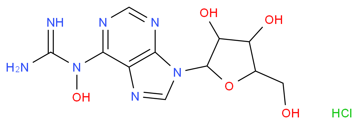 6-(1-Hydroxyguanidino)purine riboside hydrochloride_分子结构_CAS_130052-31-2)