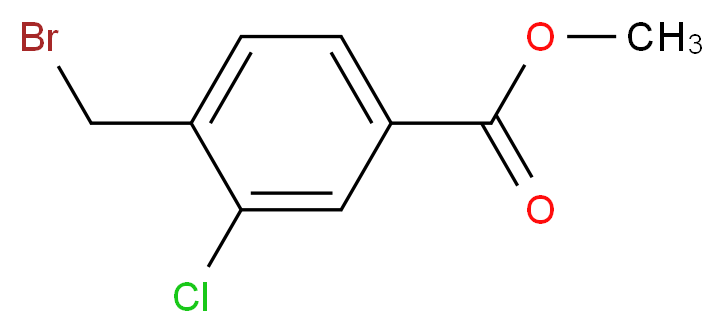 Methyl 4-(bromomethyl)-3-chlorobenzoate_分子结构_CAS_74733-30-5)