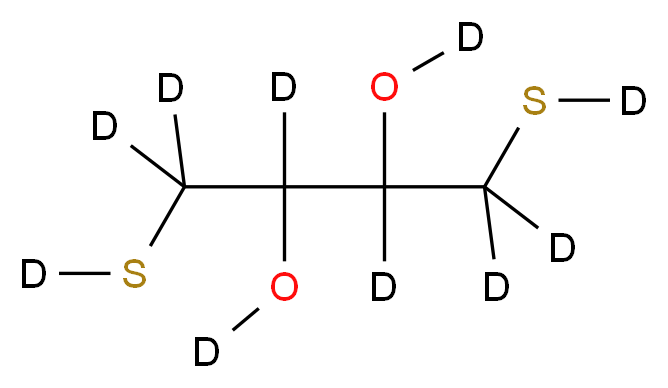 bis[(<sup>2</sup>H)sulfanyl](<sup>2</sup>H<sub>6</sub>)butane-2,3-di(<sup>2</sup>H)ol_分子结构_CAS_302912-05-6