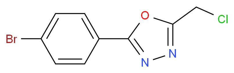 2-(4-bromophenyl)-5-(chloromethyl)-1,3,4-oxadiazole_分子结构_CAS_568544-04-7