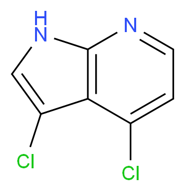 3,4-dichloro-1H-pyrrolo[2,3-b]pyridine_分子结构_CAS_1262408-75-2