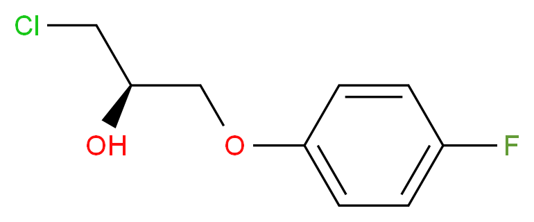 (R)-(+)-1-氯-3-(4-氟苯氧基)-2-丙醇_分子结构_CAS_307532-04-3)