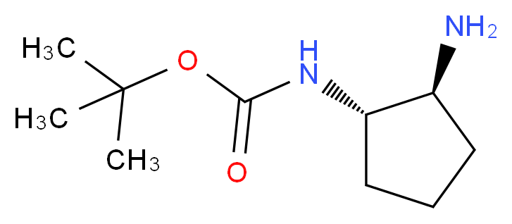 tert-butyl N-[(1S,2S)-2-aminocyclopentyl]carbamate_分子结构_CAS_586961-34-4
