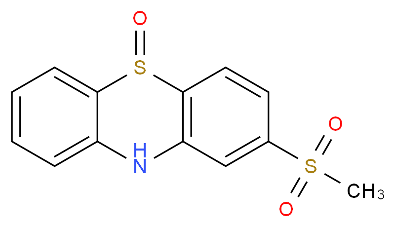 2-(Methylsulfonyl)phenothiazine 5-Oxide_分子结构_CAS_23503-67-5)