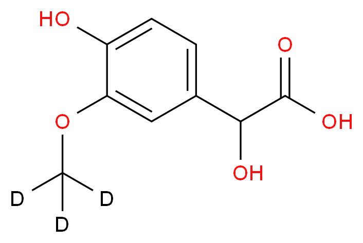 4-Hydroxy-3-methoxymandelic Acid-d3_分子结构_CAS_74495-70-8)