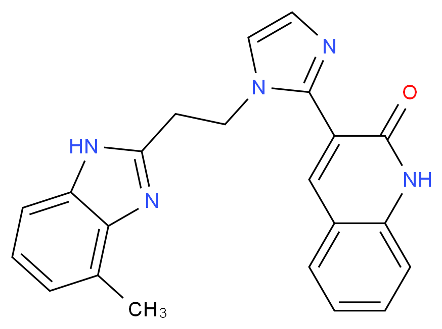3-{1-[2-(4-methyl-1H-benzimidazol-2-yl)ethyl]-1H-imidazol-2-yl}quinolin-2(1H)-one_分子结构_CAS_)