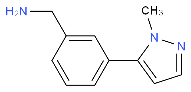 [3-(1-methyl-1H-pyrazol-5-yl)phenyl]methanamine_分子结构_CAS_934570-45-3