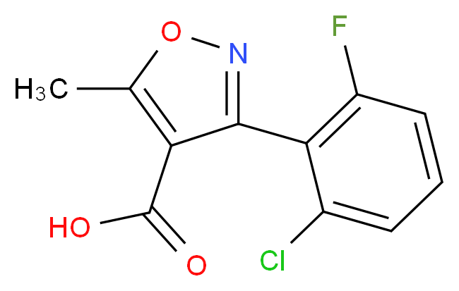 3-(2-chloro-6-fluorophenyl)-5-methyl-1,2-oxazole-4-carboxylic acid_分子结构_CAS_)