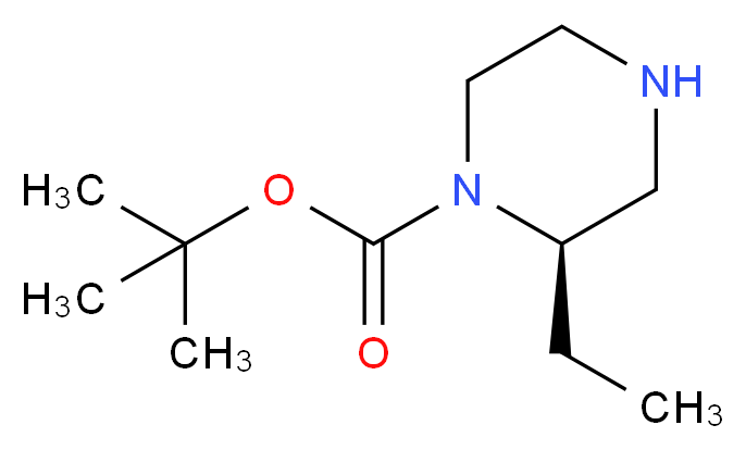 (S)-1-Boc-2-乙基哌嗪_分子结构_CAS_325145-35-5)