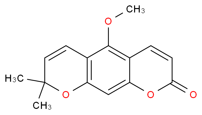 5-methoxy-8,8-dimethyl-2H,8H-pyrano[3,2-g]chromen-2-one_分子结构_CAS_84-99-1