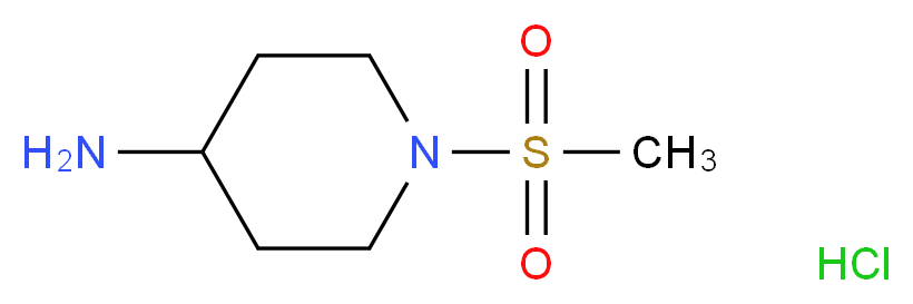 1-Methanesulfonyl-piperidin-4-ylamine hydrochloride_分子结构_CAS_651057-01-1)