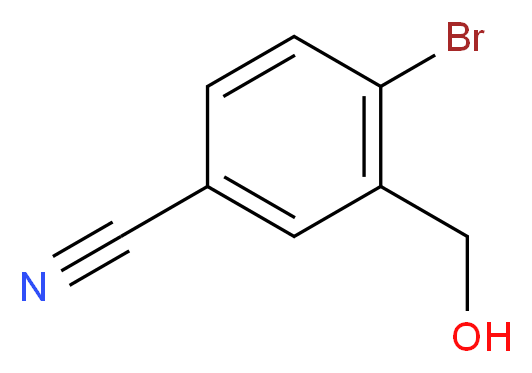 4-Bromo-3-hydroxymethyl-benzonitrile_分子结构_CAS_905710-66-9)