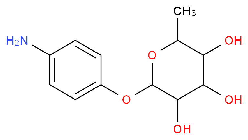 2-(4-aminophenoxy)-6-methyloxane-3,4,5-triol_分子结构_CAS_69936-58-9