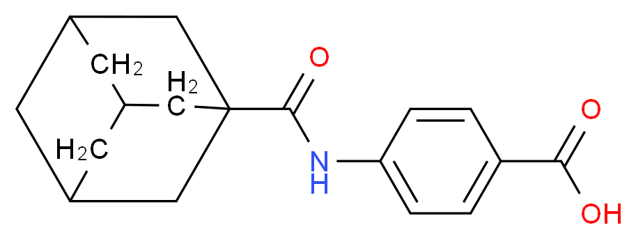 4-(adamantane-1-amido)benzoic acid_分子结构_CAS_62144-92-7