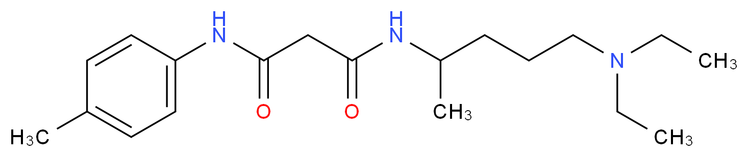 N-[4-(diethylamino)-1-methylbutyl]-N'-(4-methylphenyl)malonamide_分子结构_CAS_)