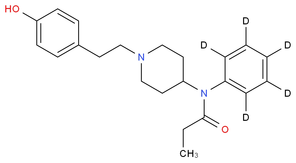 N-{1-[2-(4-hydroxyphenyl)ethyl]piperidin-4-yl}-N-(<sup>2</sup>H<sub>5</sub>)phenylpropanamide_分子结构_CAS_1173022-71-3