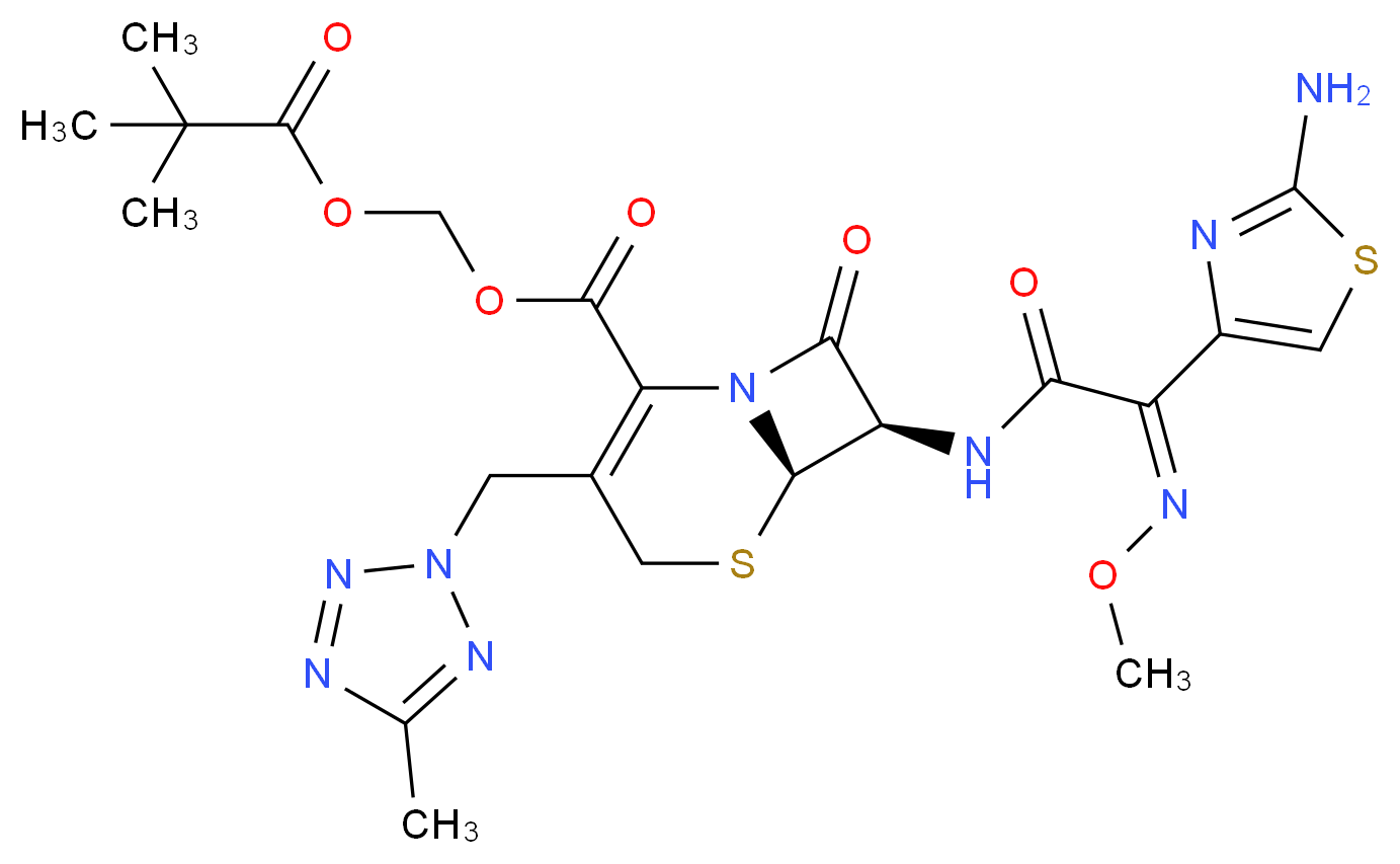 Cefteram Pivoxil_分子结构_CAS_82547-81-7)