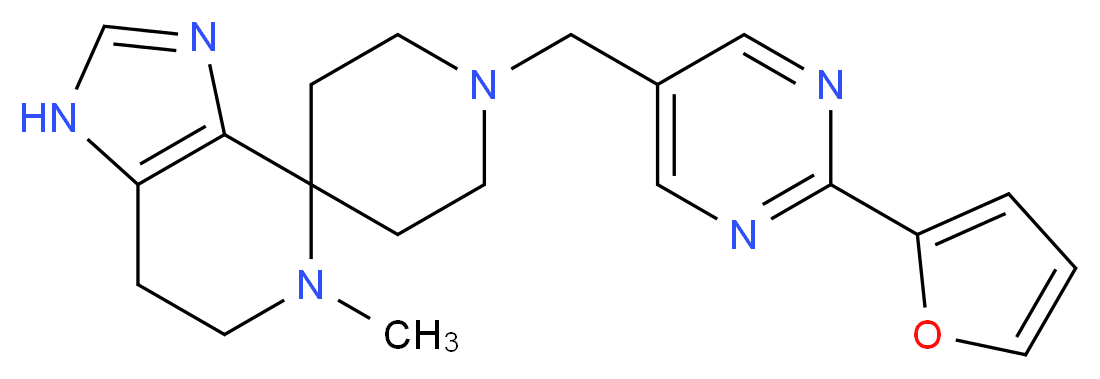1'-{[2-(2-furyl)pyrimidin-5-yl]methyl}-5-methyl-1,5,6,7-tetrahydrospiro[imidazo[4,5-c]pyridine-4,4'-piperidine]_分子结构_CAS_)