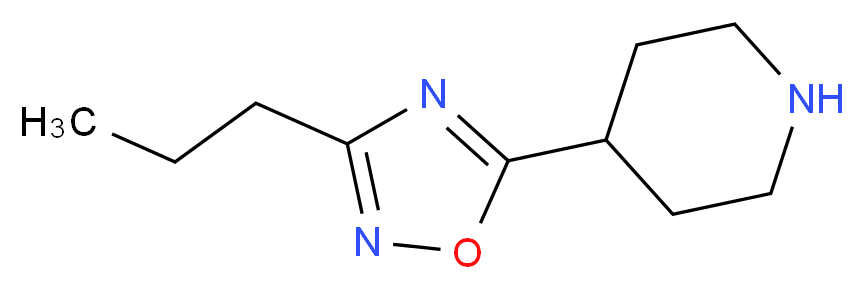 4-(3-丙基-1,2,4氧杂二唑-5-基)哌啶_分子结构_CAS_902837-03-0)
