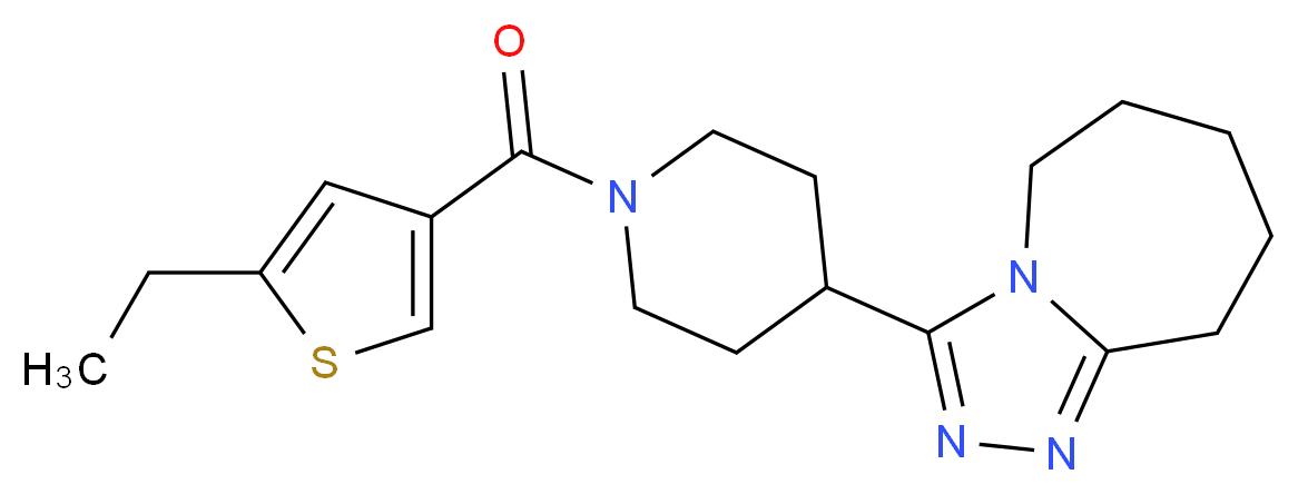 3-{1-[(5-ethyl-3-thienyl)carbonyl]-4-piperidinyl}-6,7,8,9-tetrahydro-5H-[1,2,4]triazolo[4,3-a]azepine_分子结构_CAS_)