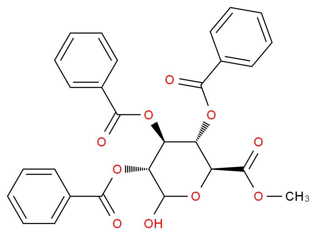 2,3,4-Tri-O-benzoyl-5-hydroxy-D-glucuronic Acid Methyl Ester_分子结构_CAS_50767-71-0)