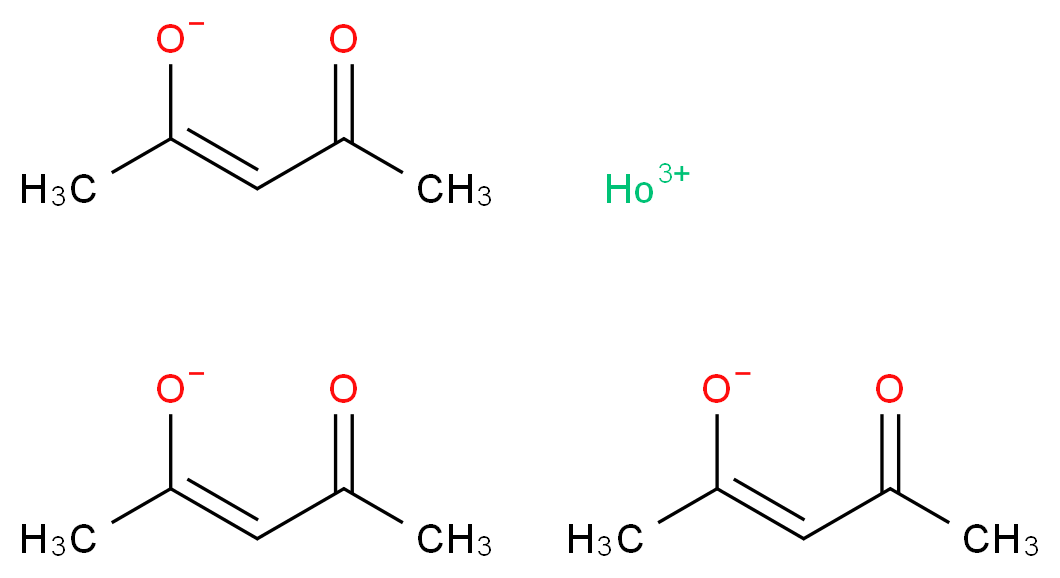 holmium(3+) ion tris((2Z)-4-oxopent-2-en-2-olate)_分子结构_CAS_14589-33-4