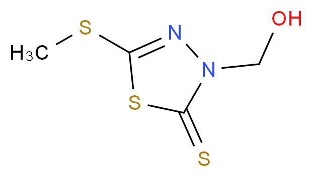 3-(hydroxymethyl)-5-(methylthio)-1,3,4-thiadiazole-2(3H)-thione_分子结构_CAS_90567-39-8)